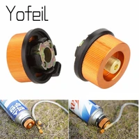outdoor camping hiking picnic gas tank adapter stoves connector conversion split type gas furnace connector cartridge accessory