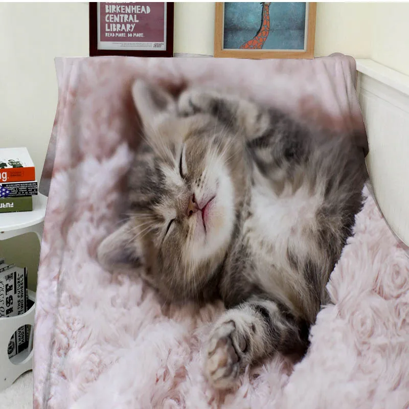 Удобное теплое мягкое плюшевое одеяло легкая в уходе машинная стирка Забавный