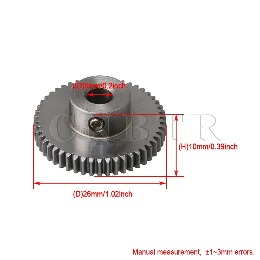 CNBTR 26x10 мм 0 5 Модуль 45 # стальной 50 зубчатый Вал шестерни двигателя Шестерня вал для