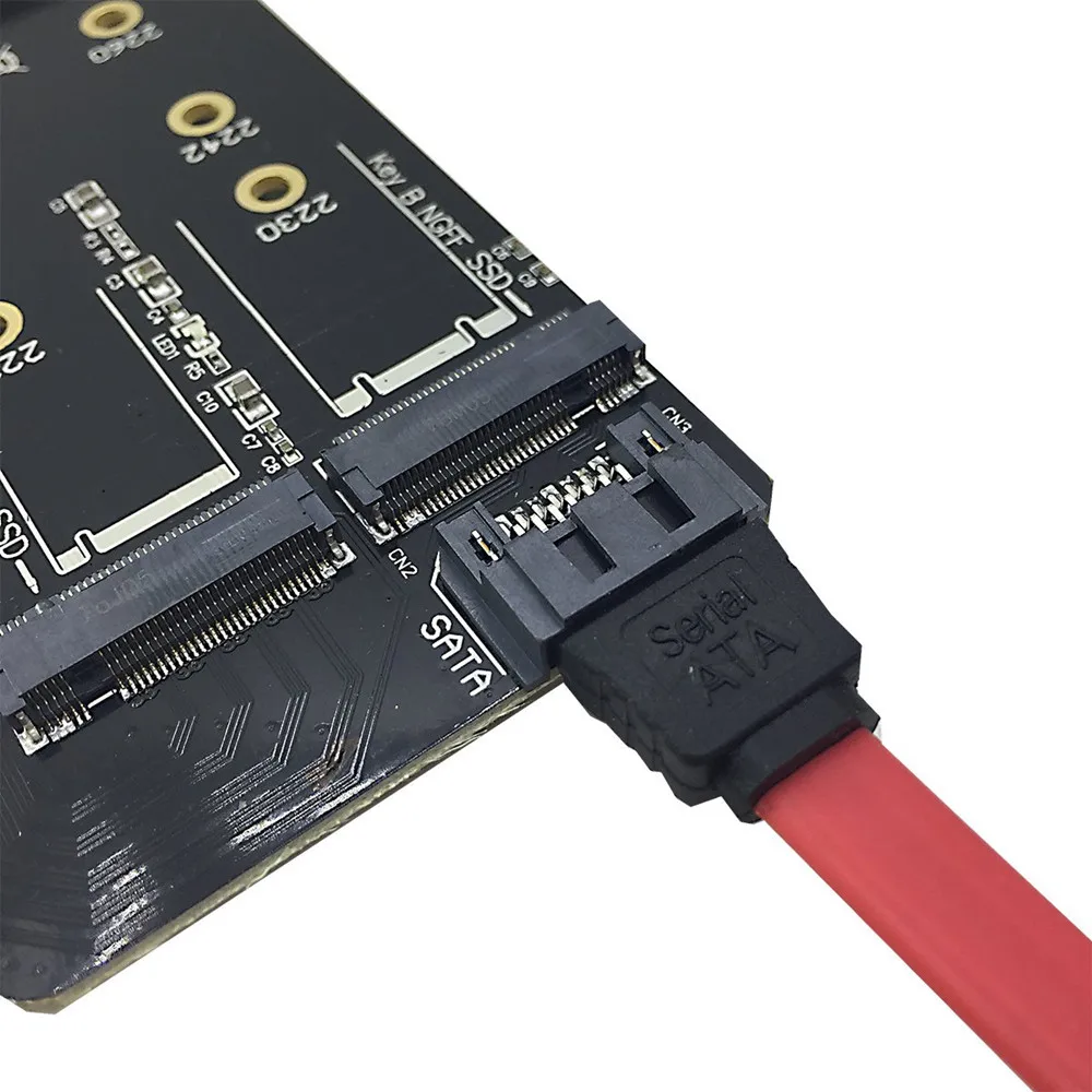 Двойной NGFF PCIe адаптер M.2 NVME SSD M-Key или M.2 SATA SSD B-Key PCI-e 3,0x4 хост-контроллер Плата расширения для настольного компьютера
