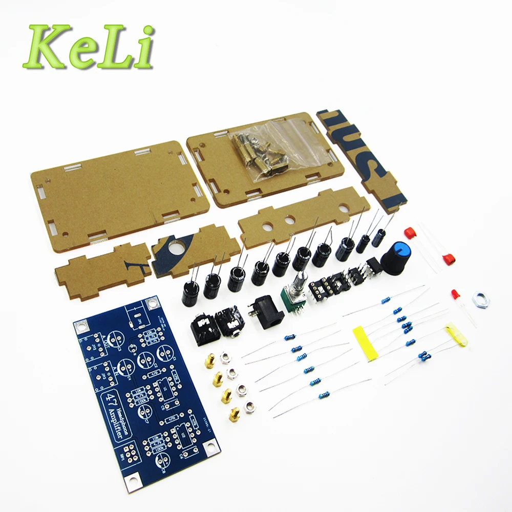 1set Headphone Amplifier Board Kit AMP Module Kit For Classic 47 DIY with case