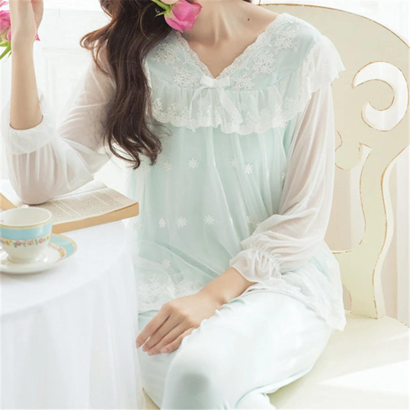 Пижамы для женщин 2020 Модальные пижамные комплекты кружевная Домашняя одежда