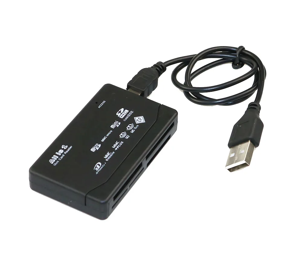 Все в одном кардридер памяти USB внешний SD SDHC Mini Micro M2 MMC XD CF ридер для MP3 цифровой