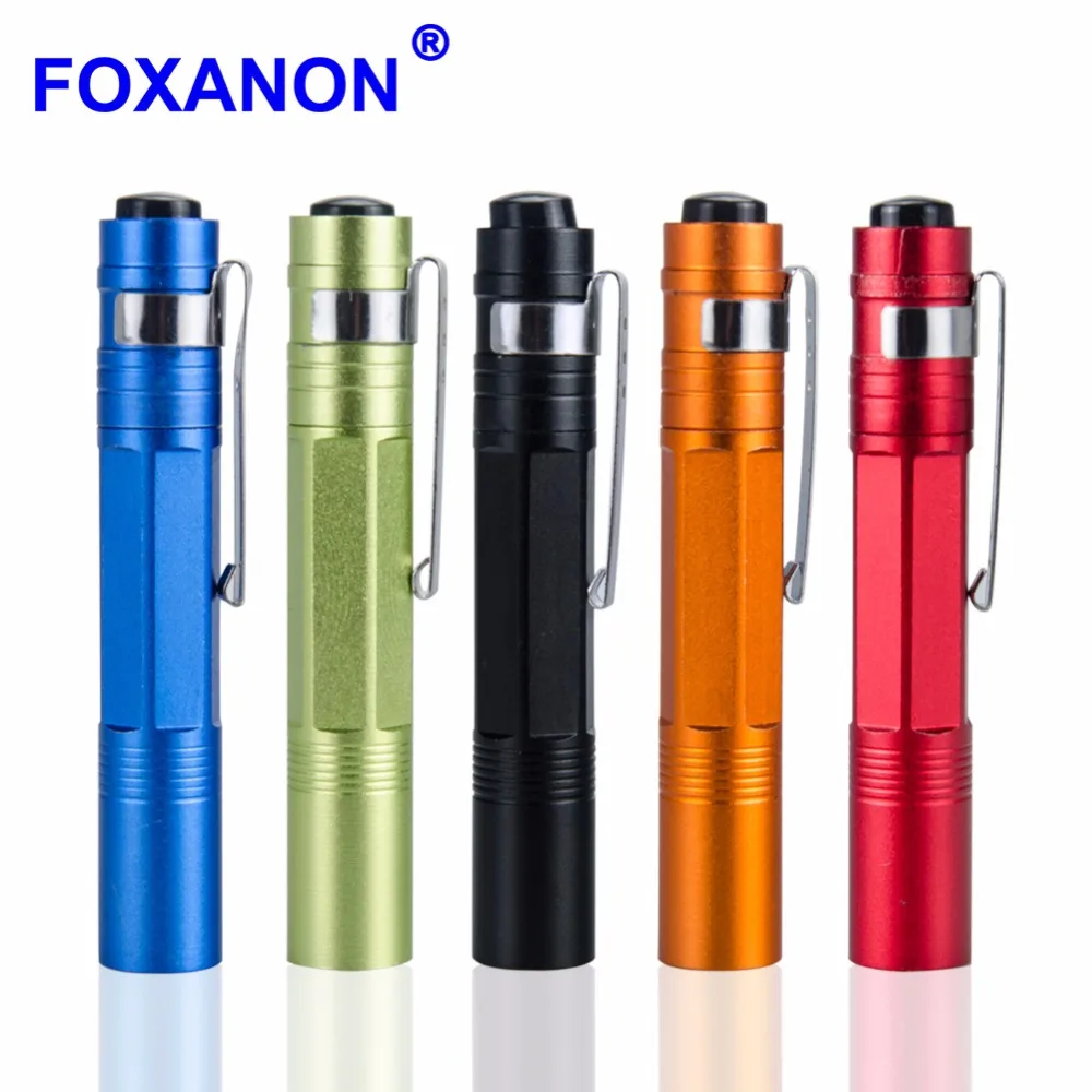 Foxanon Мини светодиодный фонарик CREE Q5 3 Вт 260LM фонарь алюминиевый корпус черный