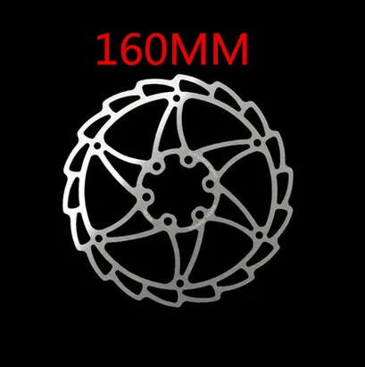 Велосипедный тормоз ротора горный велосипед тормозные диски MTB велосипеда ротора диск 140/160/180/203 мм - Цвет: Черный