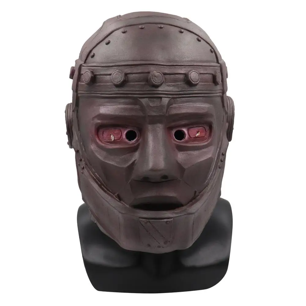 LED Mask Doom Patrol супергерой Robotman Косплей Маска Клифф Стил полный шлем светодиодный латексные маски Ребенок Взрослый Хэллоуин вечерние реквизит - Цвет: LED Mask