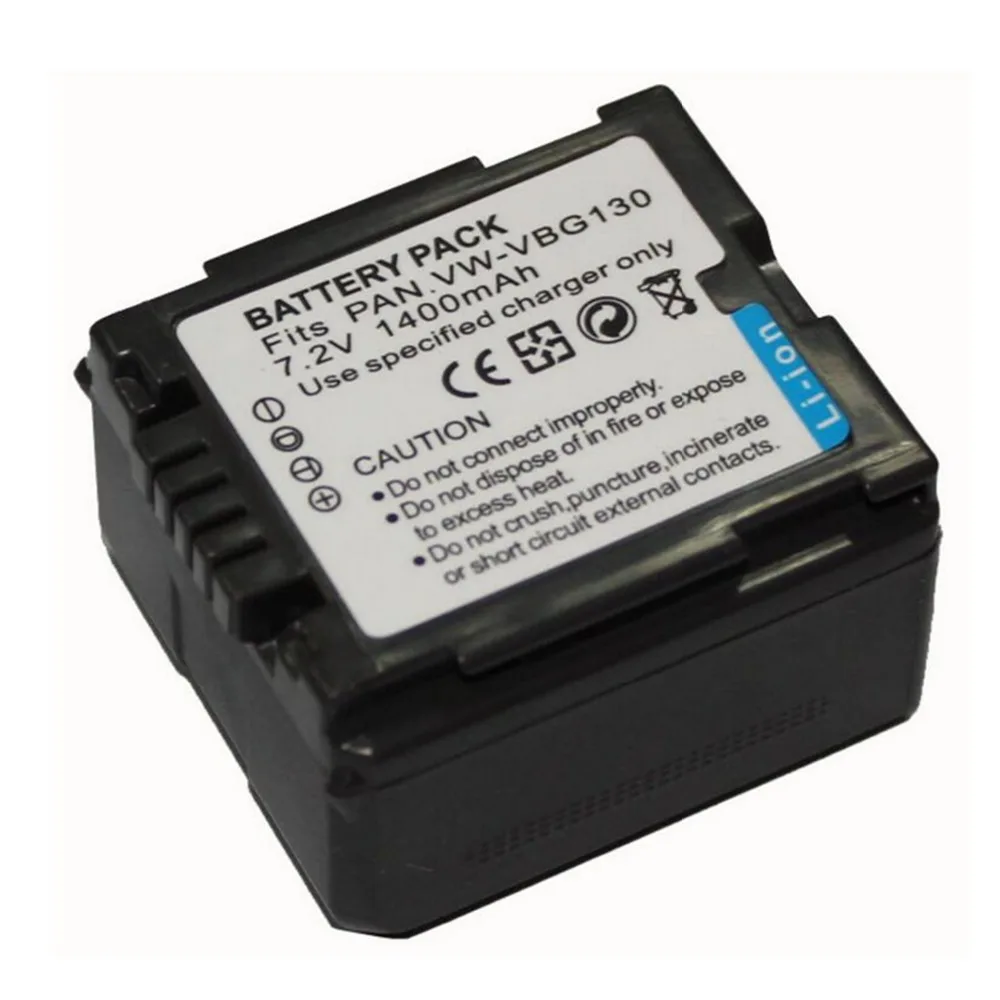 4 шт. 1400 мАч vw-vbg130 vwvbg130 VW vbg130 Перезаряжаемые Батарея для Panasonic sdr-h80 hdc-dx5 hdc-tm20
