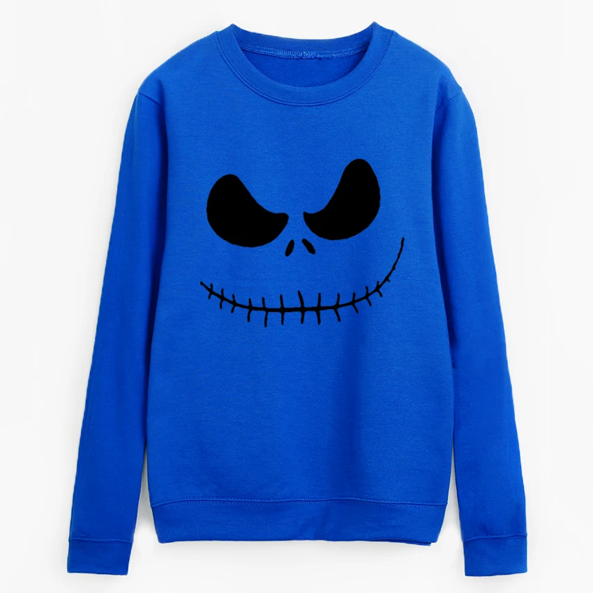 Femme harajuku casual brand clothing New arrival Jack Skellington Women pullovers Evil Smile hoodies autumn kpop sweatshirt
