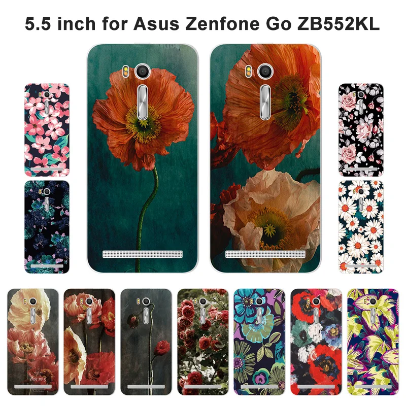 Чехол для Asus Zenfone Go ZB552KL мягкие чехлы телефонов из ТПУ чехол красивые силиконовые