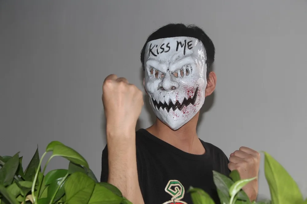 Kiss Me маска для продувки костюм страшный Хэллоуин кровавые ПВХ взрослые Вечерние Маски для мужчин и женщин маска