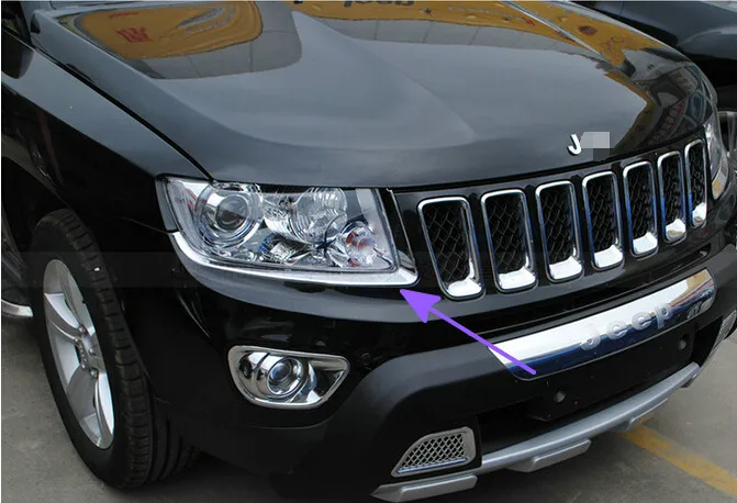 Передняя фара реснички на фары Накладка для Jeep compass 2011 2012 2013