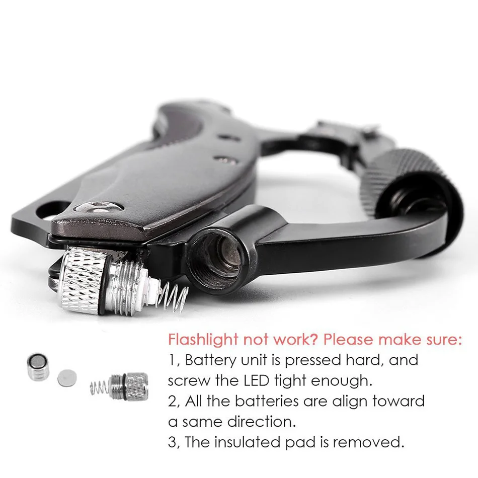 WorthWhile Multifunction Mountaineering Buckle Knife with LED for Outdoor Camping Hiking Survival Pocket EDC Tool Keychain | Спорт и