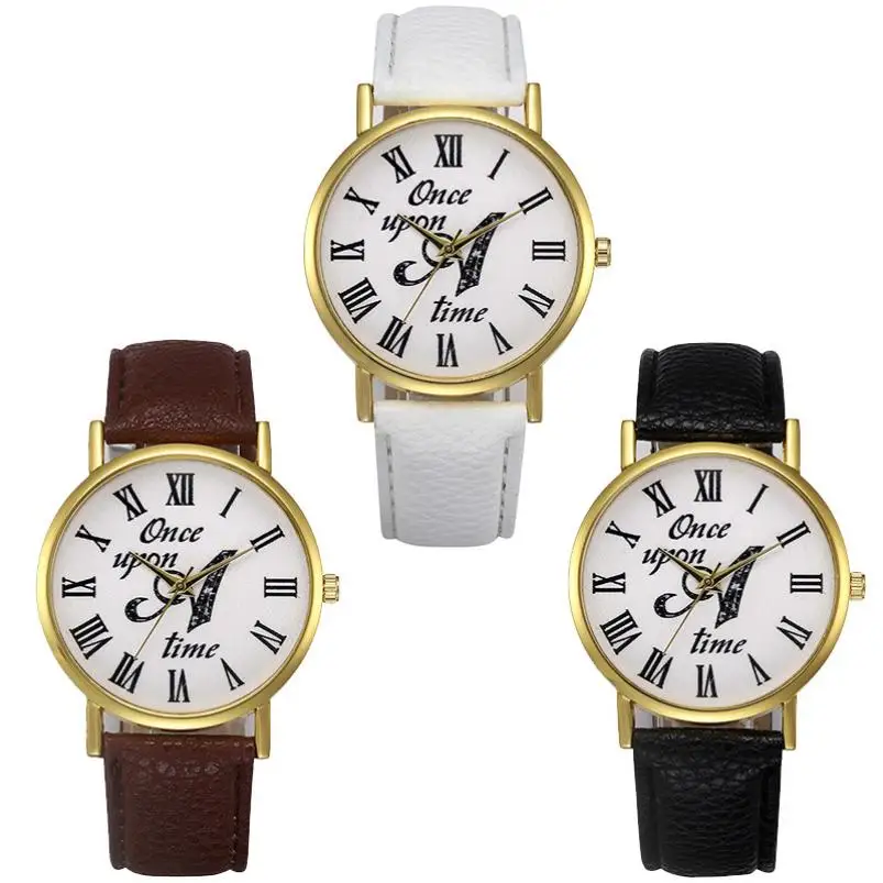 Новинка 2017 модные женские часы с индивидуальным узором Ретро дизайн кожаный