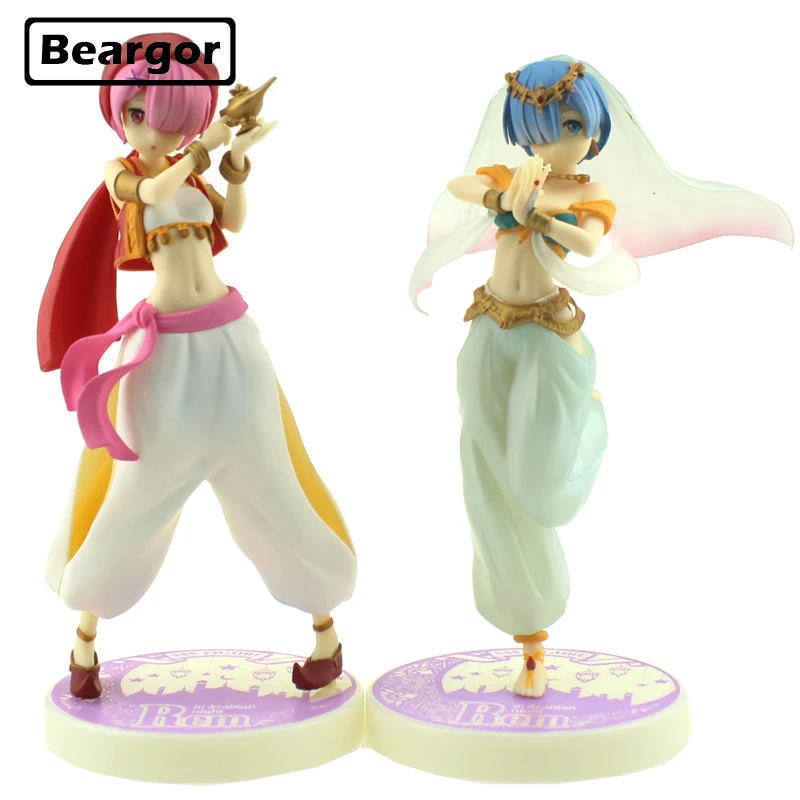 9 &quotRe: жизнь в другом мире от Zero Аниме рам и рем cos Aladdin ver. В коробке 22 см ПВХ фигурка