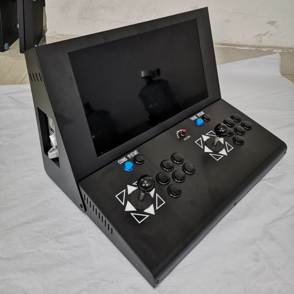 19 дюймов lcd мини настольная верхняя машина с классическими играми 1500 В 1 игра PCB/длинный вал джойстик/мини verticle Тип аркадная машина