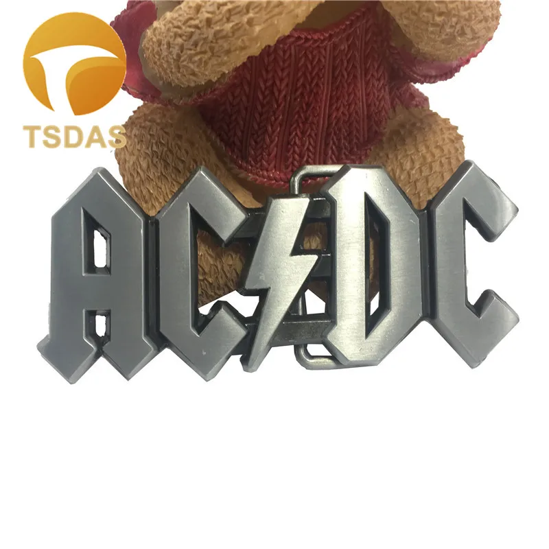 Модная серебряная пряжка для ремня логотип ACDC панк-рок группа музыкальный стиль мужской металлический ремень пряжка с пряжкой