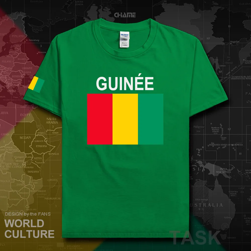 Guinean GN/футболка для мужчин футболка с национальной символикой из хлопка спортивная одежда 02|Мужские