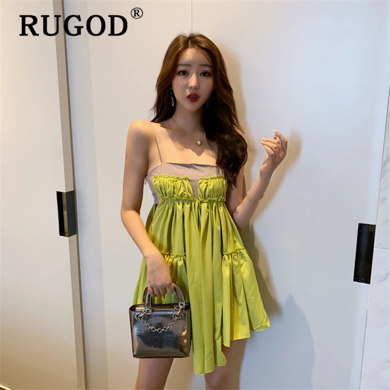 Женское платье без бретелек RUGOD модное мини-платье в Корейском стиле 2019 | Женская