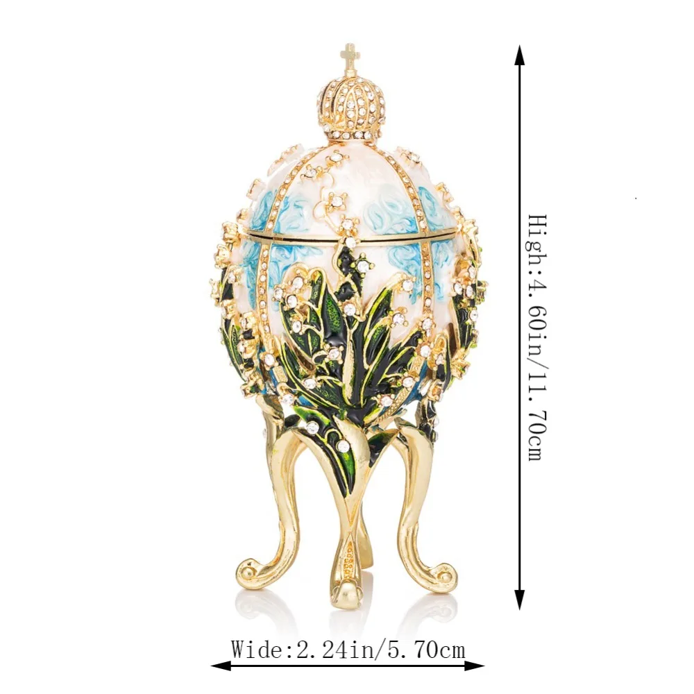 Fetcher бренд Металл Exqusite Faberge яйцо для ювелирных изделий коробка