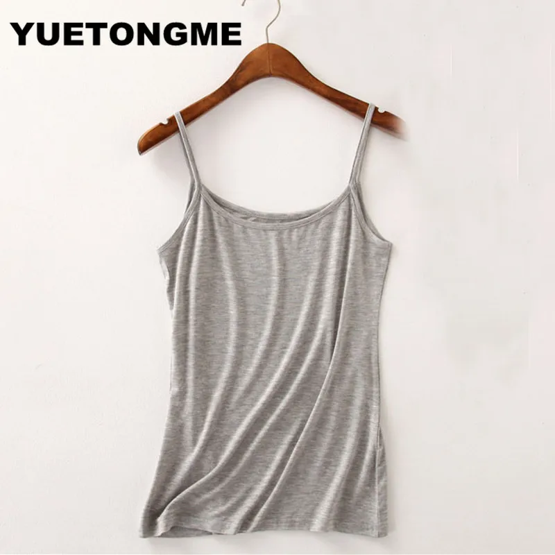 YUETONGME 2018 модал Camis Топ 9 цветов Летние Стильные женские топы сексуальные Camisoles для