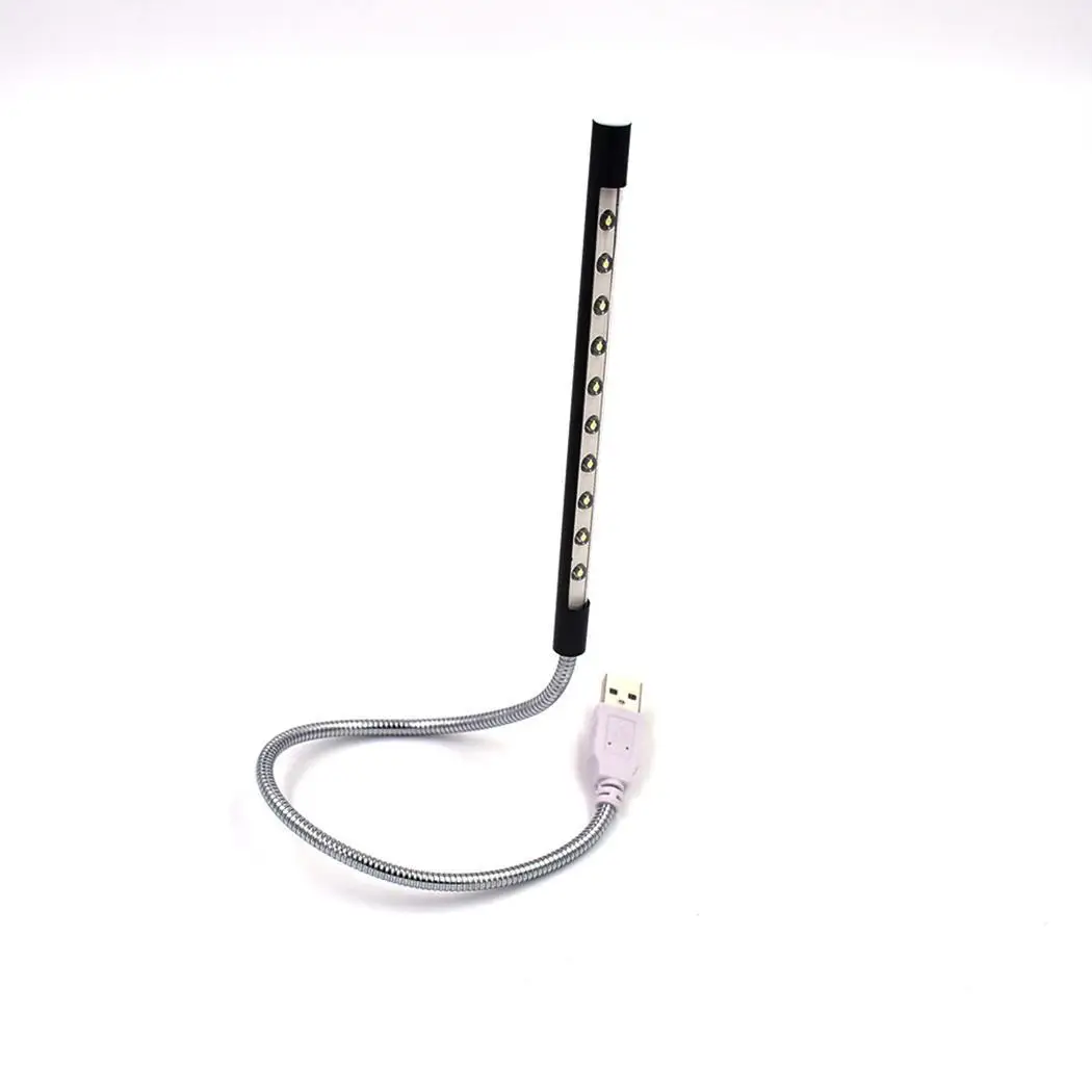 Гибкая 10 шт. светодиодная USB клавиатура для ноутбука с вилкой чтения книг
