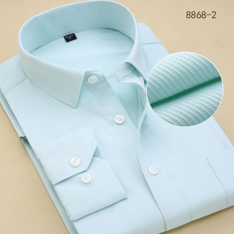 Light Green Большие размеры 8XL 7XL Брендовые мужские рубашки Повседневная белая черная саржевая однотонная официальная рубашка соц. Мужская Японская уличная одежда Блузка - Цвет: Light Green