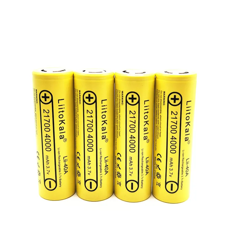 LiitoKala Lii-40A 21700 4000mah Rechargeable Battery lithium 40A 3.7V 10C discharge High Power batteries High Drain Batteries images - 6