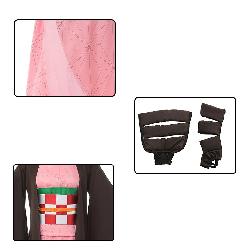 Аниме лезвие Косплей демона костюмы Nezuko камадо карнавальный костюм Кимоно