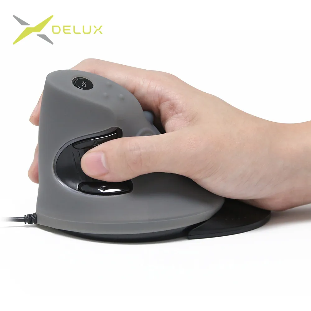 Мышь Вертикальная оптическая Delux M618 6 кнопок 1600 DPI|vertical mouse|mouse buttons6 buttons |