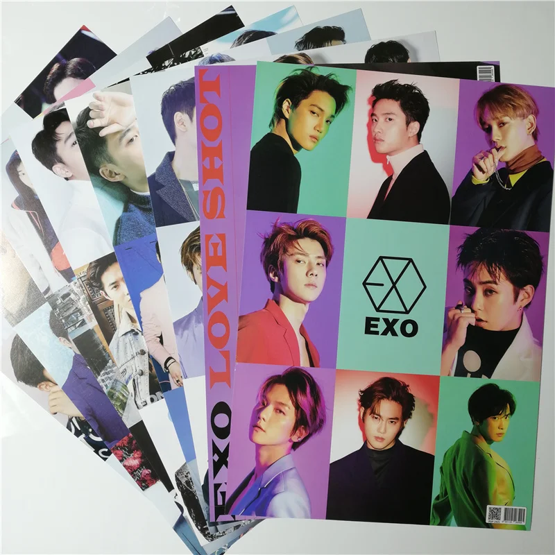 8*(42x29 см) Новый EXO возврат настенные плакаты Наклейки подарок KPOP вокруг плакатов