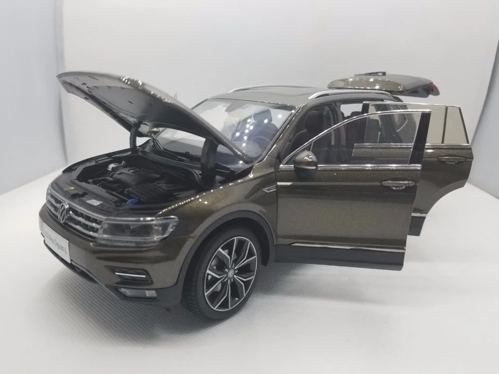 1:18 литая под давлением модель для Volkswagen VW Tiguan L коричневая игрушечная машинка миниатюрная Коллекция подарков