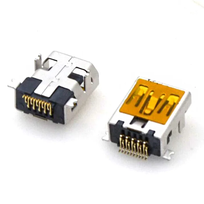100 шт./лот мини микро USB разъем для зарядного порта гнездо 10 p контактный гнездовой