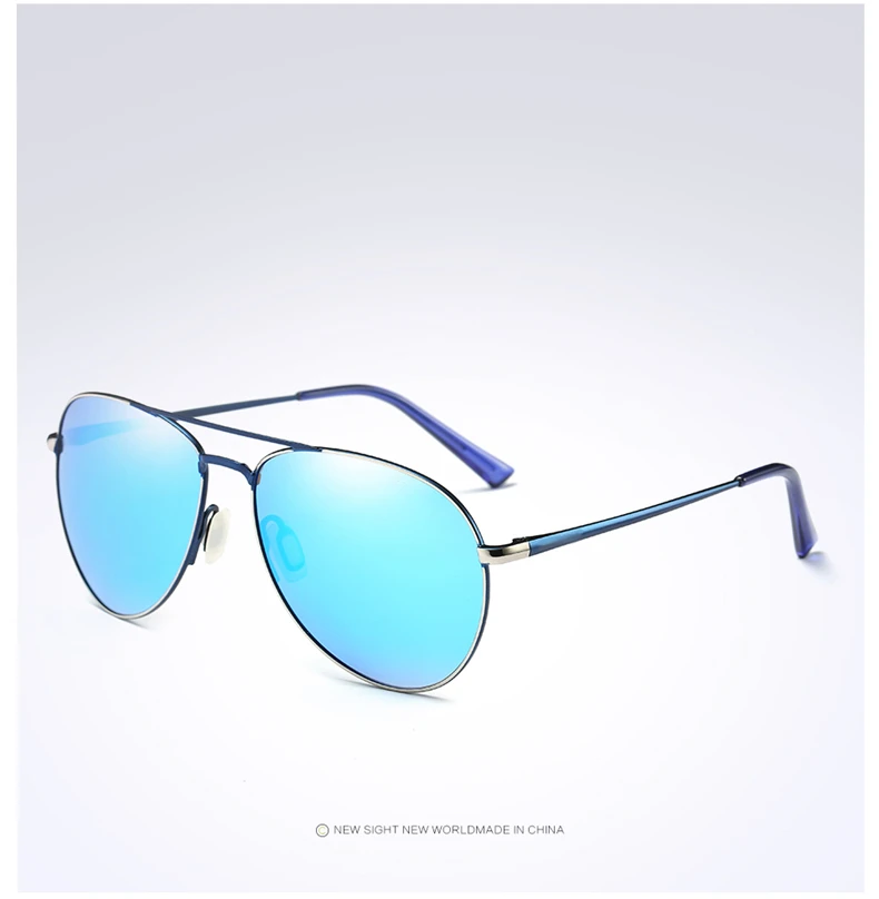 blue blue Поляризационные новые авиаторские солнцезащитные очки uv400 фирменные мужские и женские очки feminin oculos винтажные очки с оригинальной коробкой - Цвет линз: blue blue