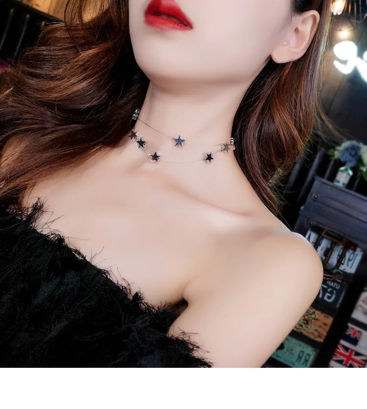 Женское трехслойное ожерелье с кристаллами в Корейском стиле цепочка на