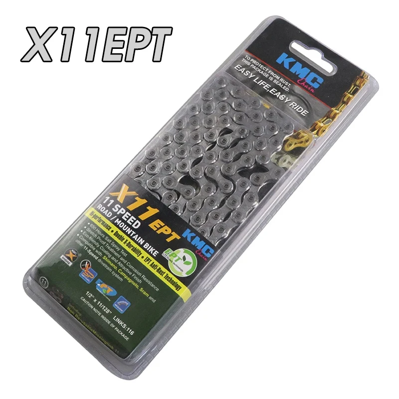 X11EPT X8EPT X9EPT X10EL X11EL KMC велосипедная цепь дополнительный светильник 8 9 10 11S 116L MTB горная велосипедная цепь для SHIMANO SRAM 8/9/10/11S - Цвет: X11EPT