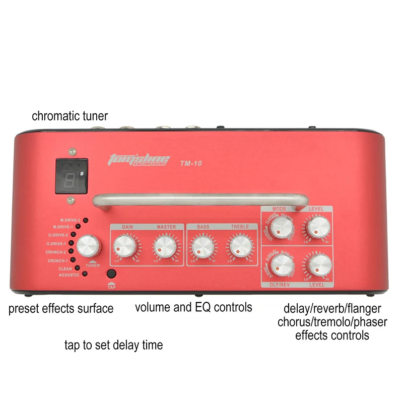 Арома TM-10 аромат 10 Вт DSP электрогитара усилитель с хором flanger phaser эффект тремоло Встроенный тюнер 8 предустановленный звук