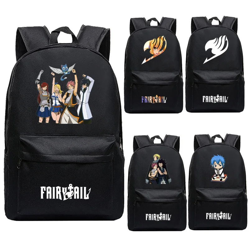 

Anime Fairy Tail Canvas Backpacks Student School Bag Cartoon Rucksack Travel Pack Laptop Bag Strong Backpack