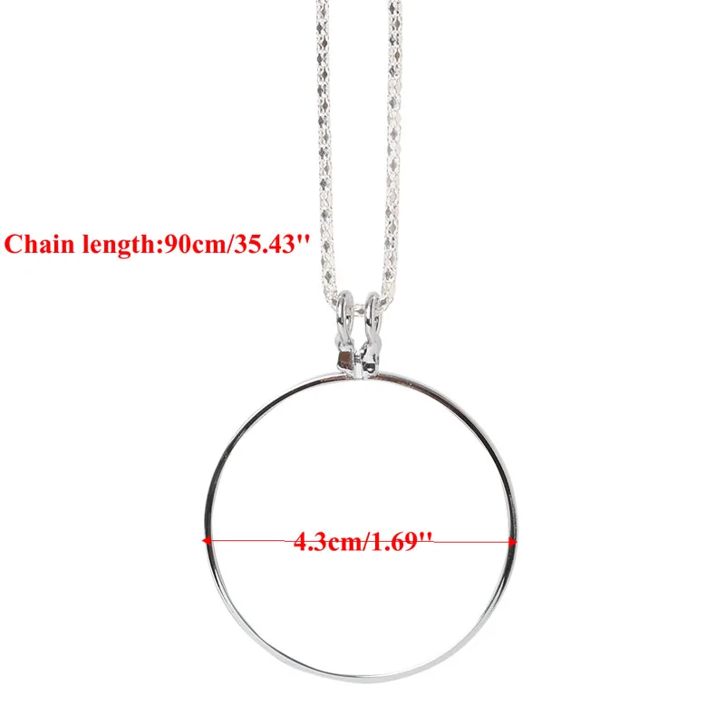 Увеличительное стекло 8x Φ Лупа с цепочкой t22|monocle necklace|jewelry lensmagnifier jewelry |