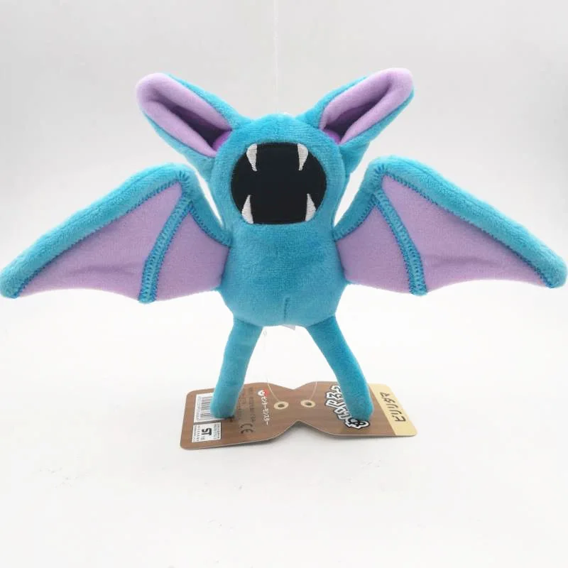 TAKARA TOMY Покемон милые персонажи аниме Zubat Crobat Мягкие плюшевые игрушки покемон плюшевые куклы игрушки Изысканные Подарки для детей - Цвет: Синий