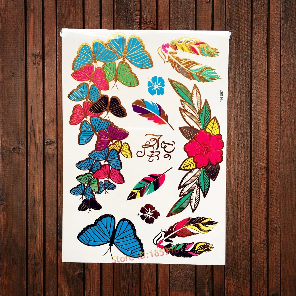 1 шт. большой размер искусственная кожа временная татуировка Индийский тотем AYH005