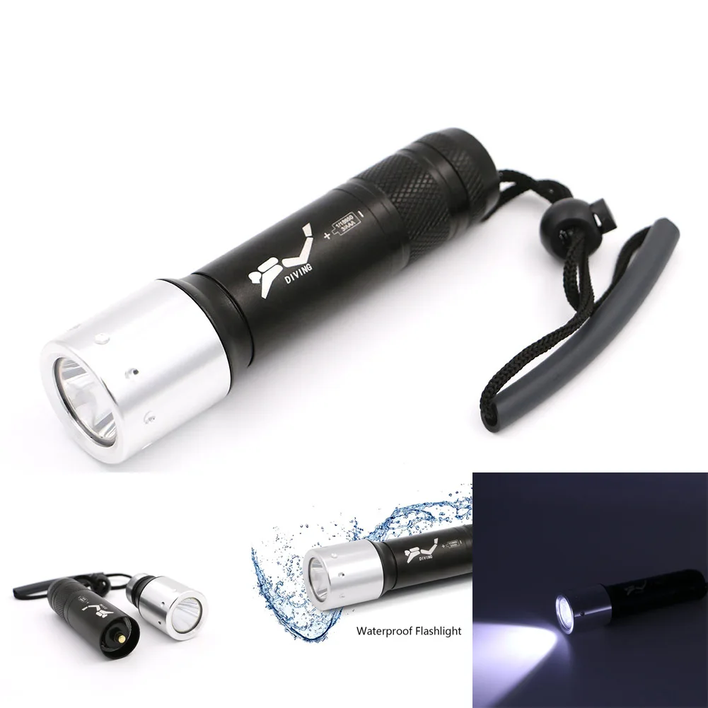 2016 Новый Водонепроницаемый Дайвинг фонарик 1000LM 3 режиме linterna led Dive AAA ИЛИ 18650 Факел
