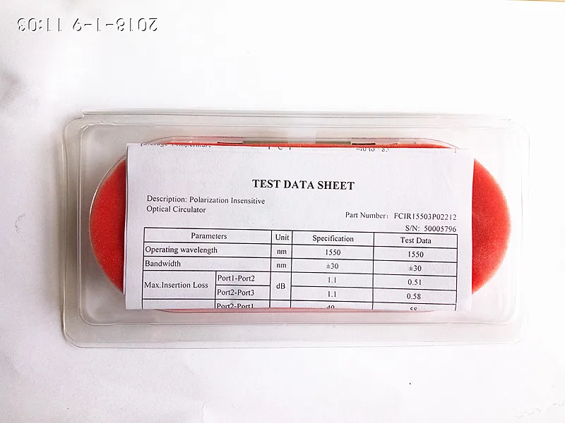 Jyttek три порта 1310/1550nm волоконно оптический циркулятор одномодовый 1x2 FC/APC класс