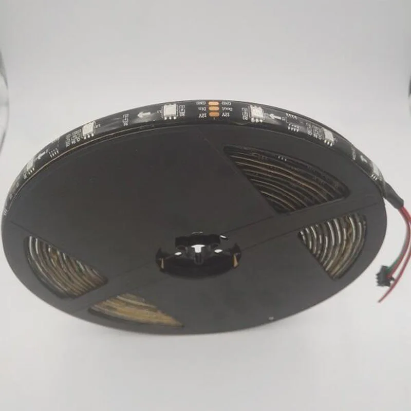 Черный pcb ws2811 30led/m SMD5050 цифровая светодиодная лента | Лампы и освещение