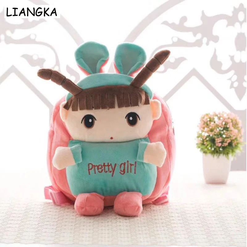 LIANGKA 3D мультфильм милая плюшевая кукла для девочек школьная сумка малышей Дети