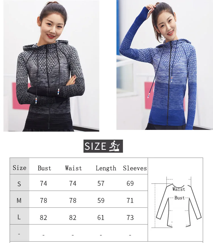 Рубашки для йоги облегающее пальто на молнии фитнеса женщин с отверстиями