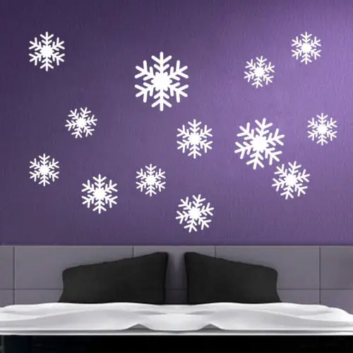 Снежинки съемные настенные стикеры наклейки Рождество Домашний Декор винил auc01 |