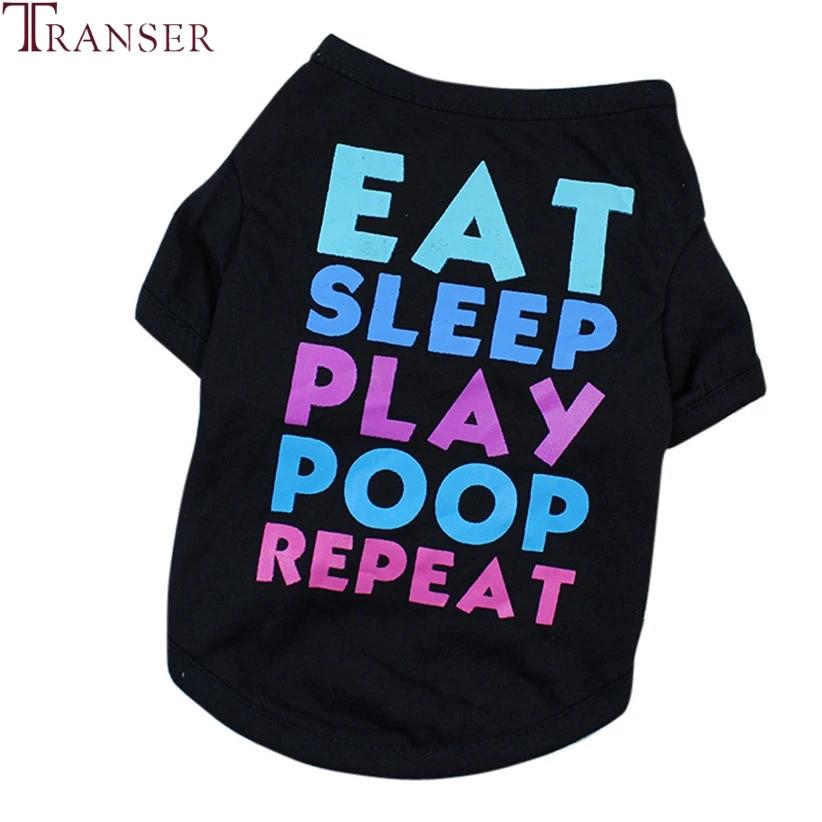 Футболка Transer с надписью EAT SLEEP PLAY футболка принтом повторных букв летняя одежда
