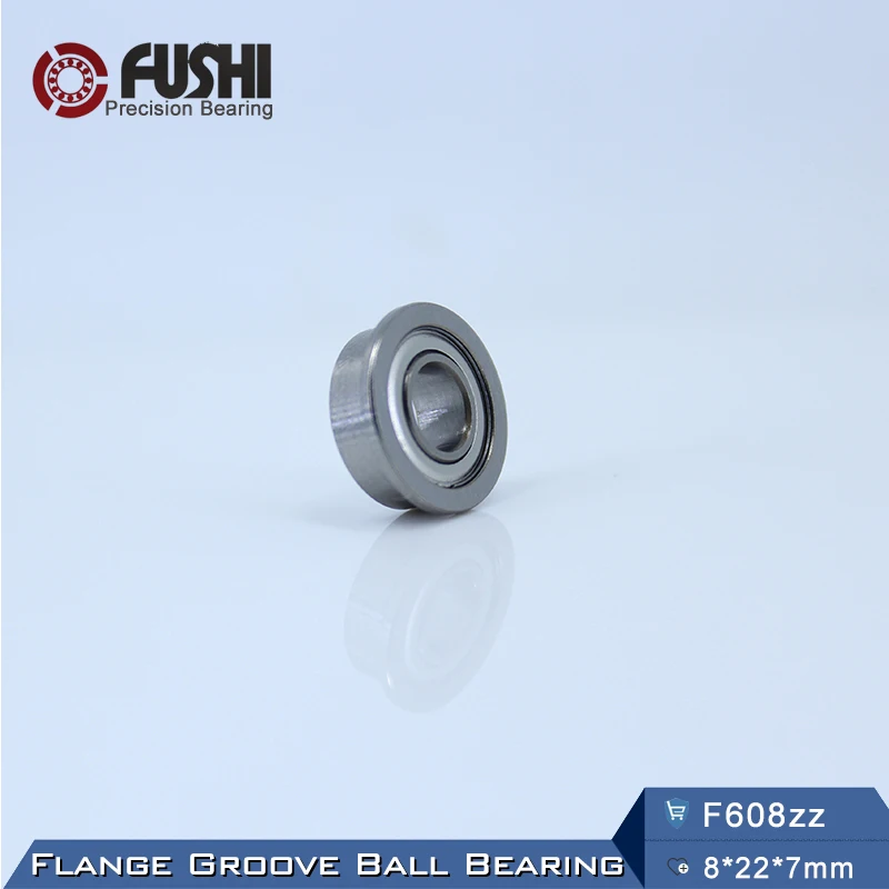 F608ZZ подшипник ABEC-5(10 шт.) 8*22*7 мм фланцевые F608Z шарикоподшипники F608 ZZ