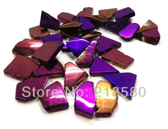 H TB36 радужные металлические фиолетовые зеркальные титановые кварцевые кристаллы