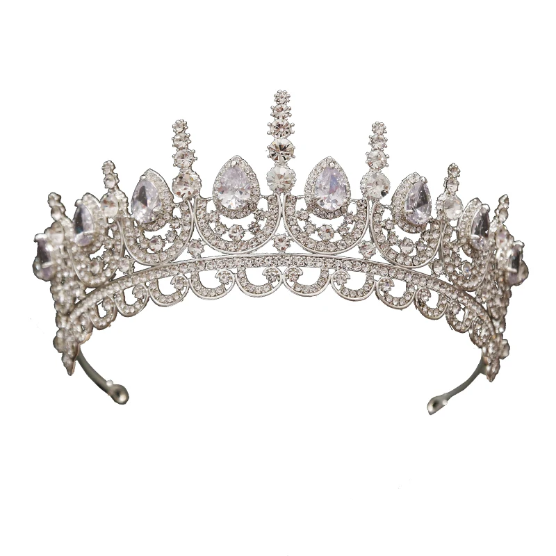 Diarios de noiva Nupcial Flor водяная капля Cor Prata Strass Noiva комплект из 3 предметов Colar Brincos Conjunto De Joias de Casamento